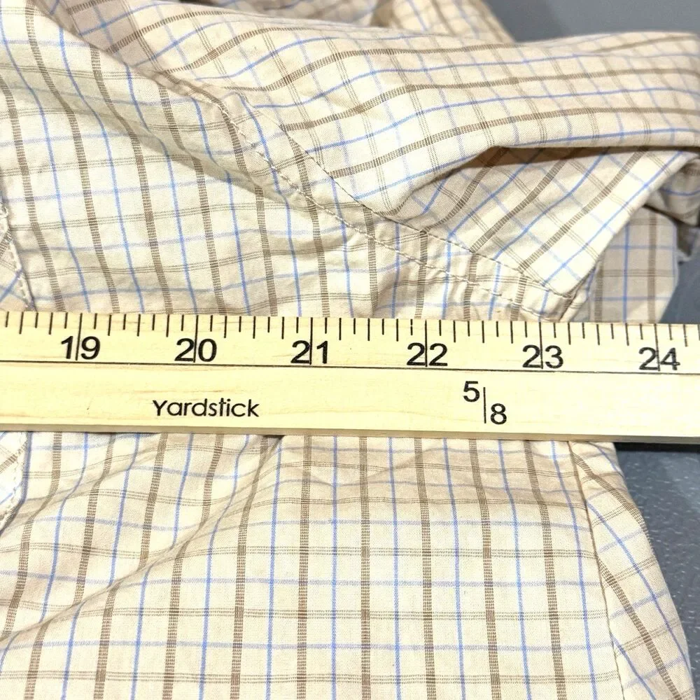 Free People Quinn Check Oversized Button Down Tan Combo NWT Size XS Boho